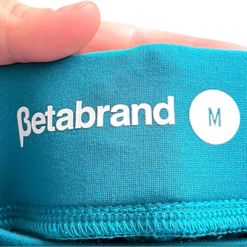 Betabrand Sailor 6 Button Bootcut Yoga Dress Pants Size Medium Teal - Picture 9 of 10